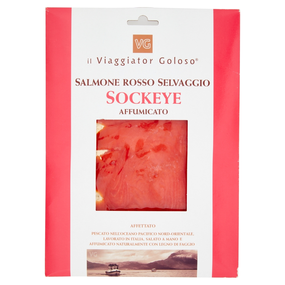 Salmone Rosso Selvaggio Sockeye Affumicato, 100 g